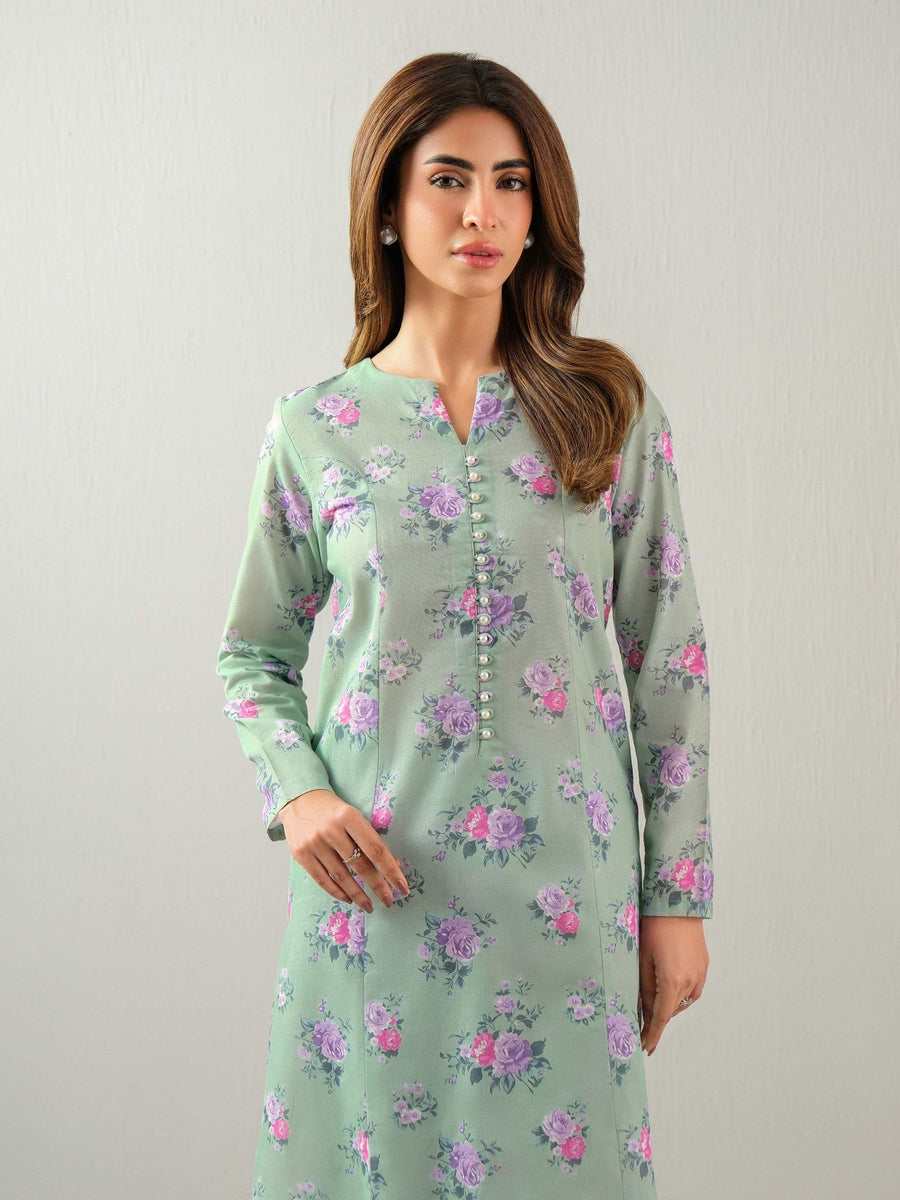 Khaddar Shirt - Printed (Unstitched) - Pehnaawaa