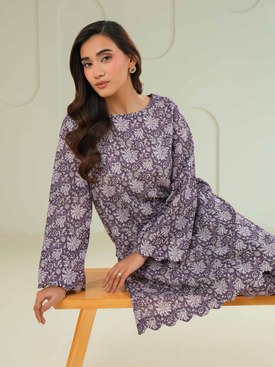 Khaddar Shirt - Printed (Unstitched) - Pehnaawaa