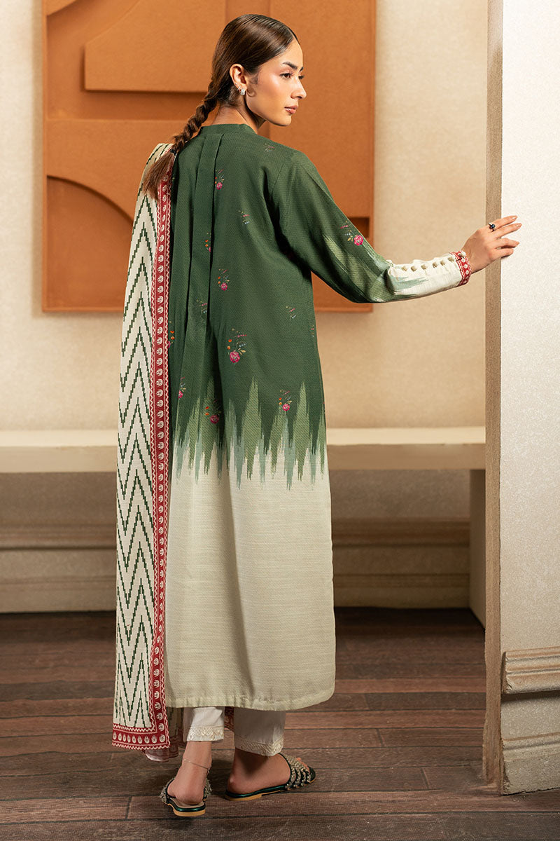 FOREST ECHO-2PC (SHIRT & DUPPATA) - Pehnaawaa