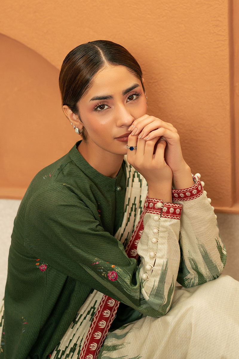 FOREST ECHO-2PC (SHIRT & DUPPATA) - Pehnaawaa