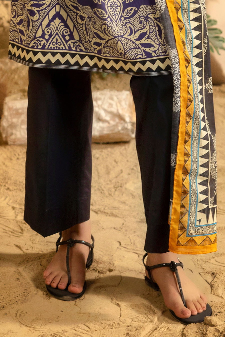 3PC Printed Lawn Summer Dress Set - Pehnaawaa