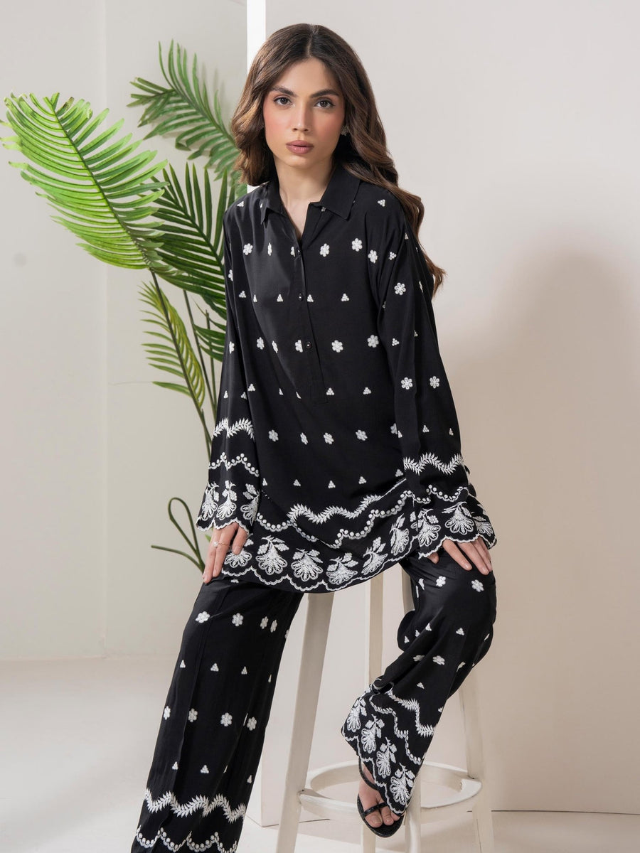 Linen Co - ord - Embroidered - Pehnaawaa