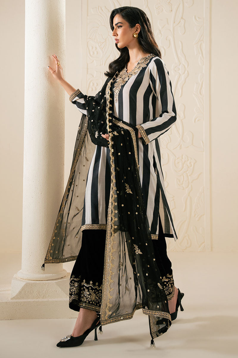 GLIDED GRACE-3PC (SHIRT, TROUSER & DUPATTA) - Pehnaawaa
