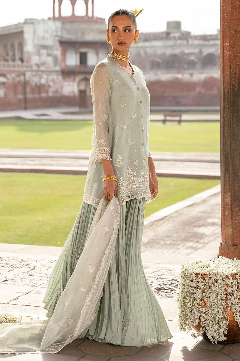 MINT HAZE-3PC (SHIRT, TROUSER & DUPATTA)