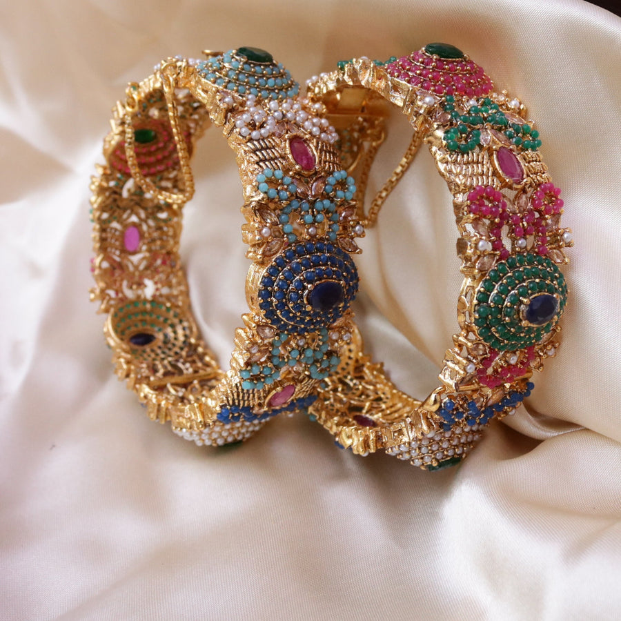 Luxury Naurattan Bangles - Pehnaawaa