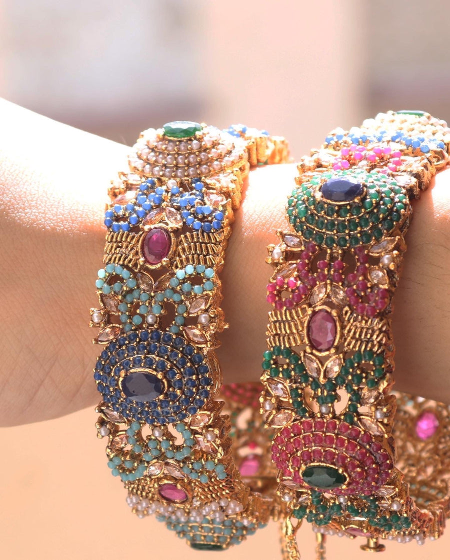 Luxury Naurattan Bangles - Pehnaawaa