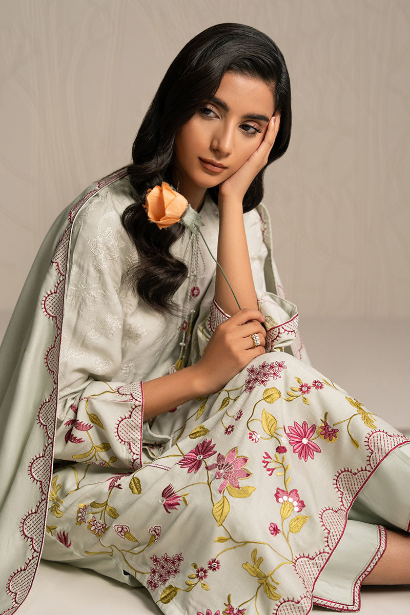 PASTEL GROVE-3PC (SHIRT, TROUSER & DUPATTA) - Pehnaawaa
