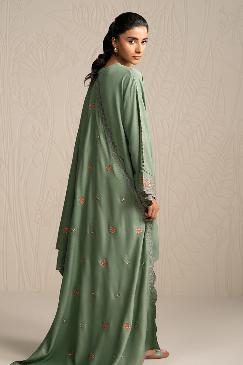 ASH MOSS-3PC (SHIRT, TROUSER & DUPATTA) - Pehnaawaa