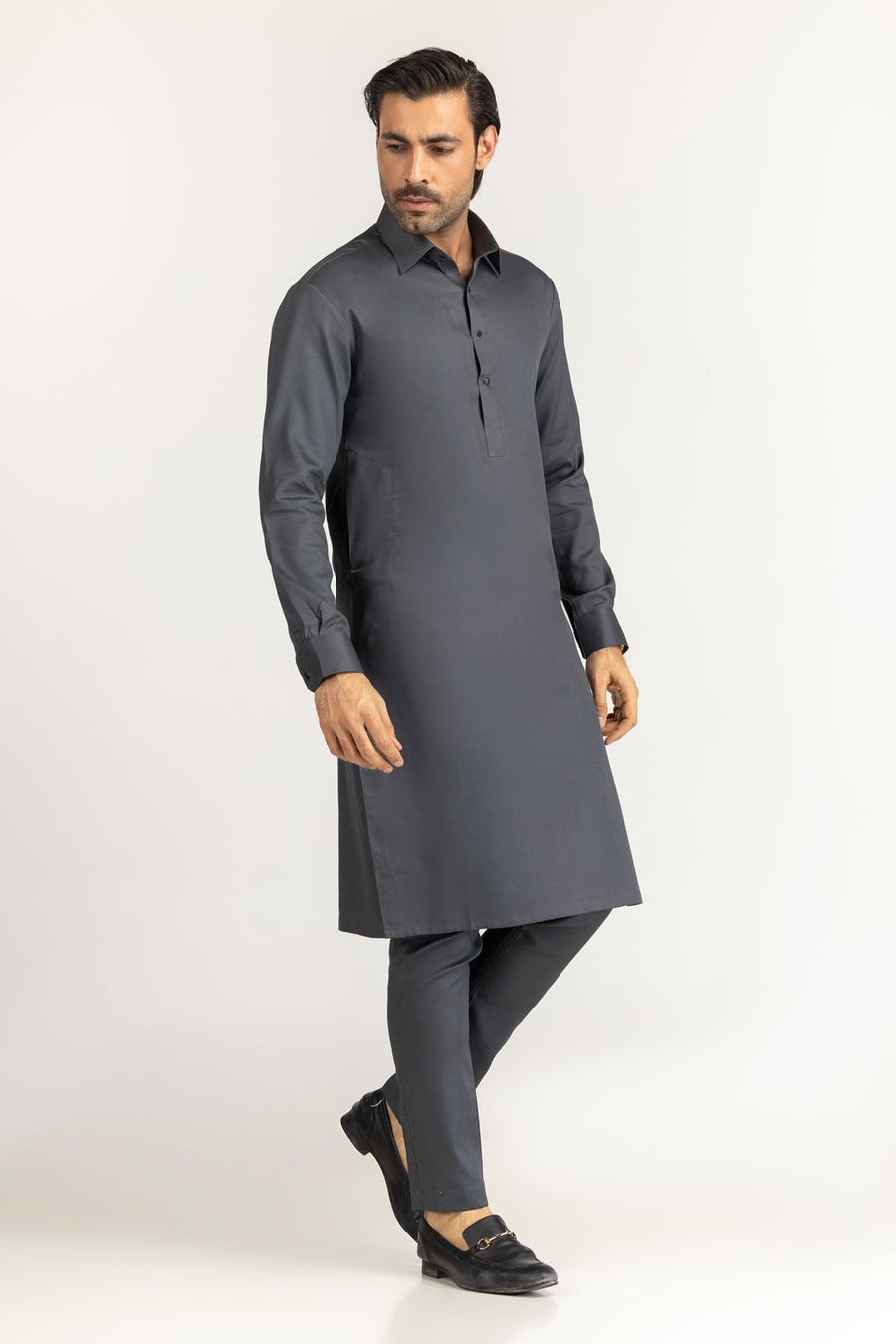 Ivory Cotton 2-Piece Kurta Pajama | Mandarin Collar