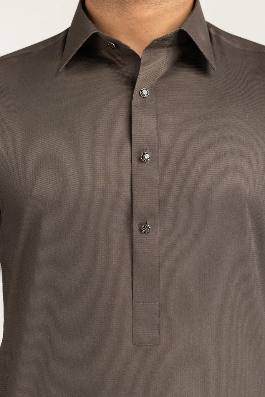 Ivory Cotton 2-Piece Kurta Pajama | Mandarin Collar