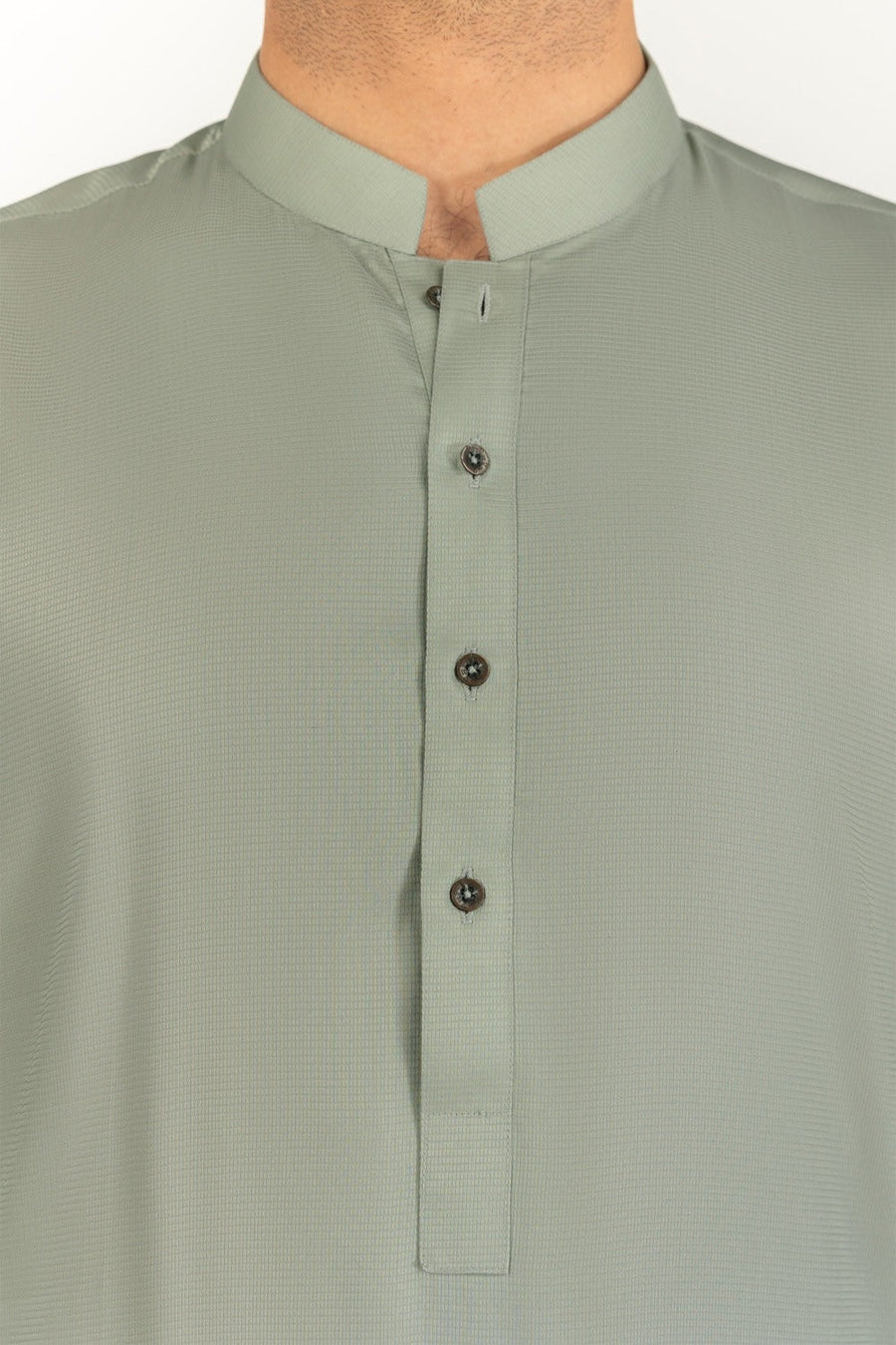 Ivory Cotton 2-Piece Kurta Pajama | Mandarin Collar