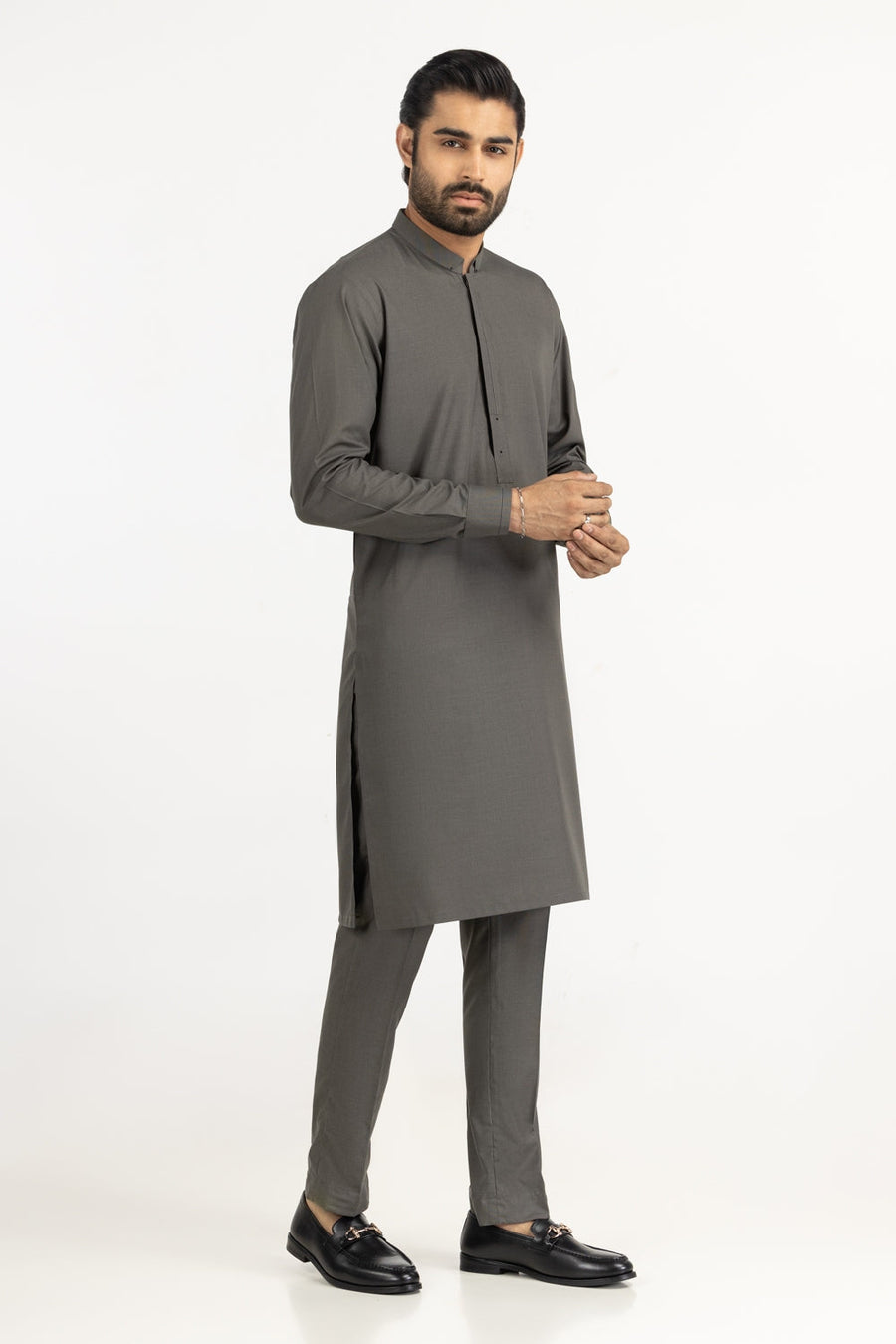 Sage Cotton 2-Piece Kurta | Minimalist Placket Design