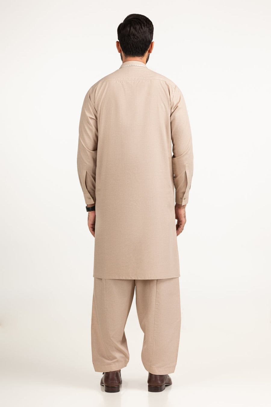Cream Mulberry Silk 2-Piece Men's Kurta | Minimal Placket