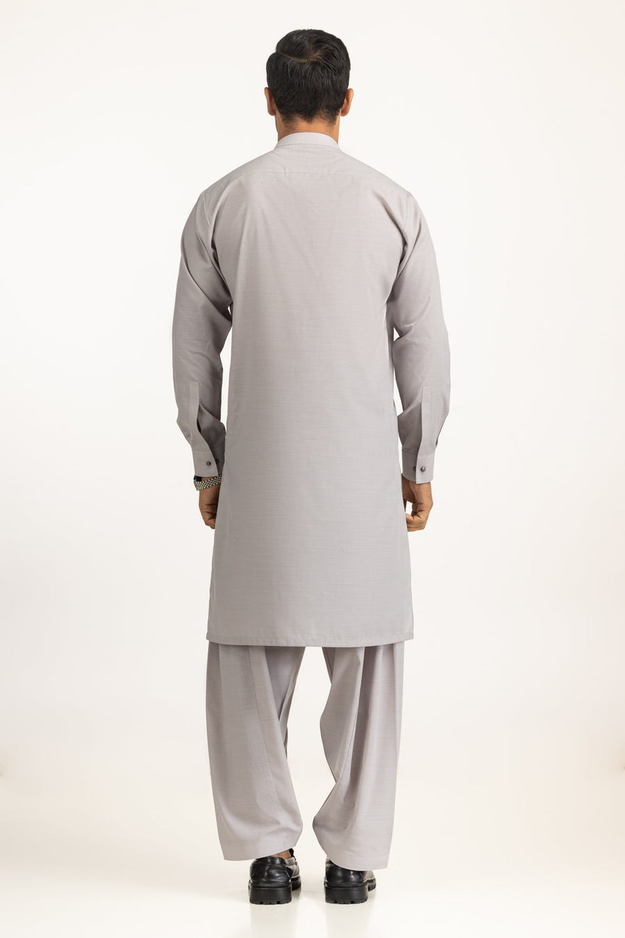 Ivory Organic Cotton 2-Piece Kurta Shalwar | Mandarin Collar