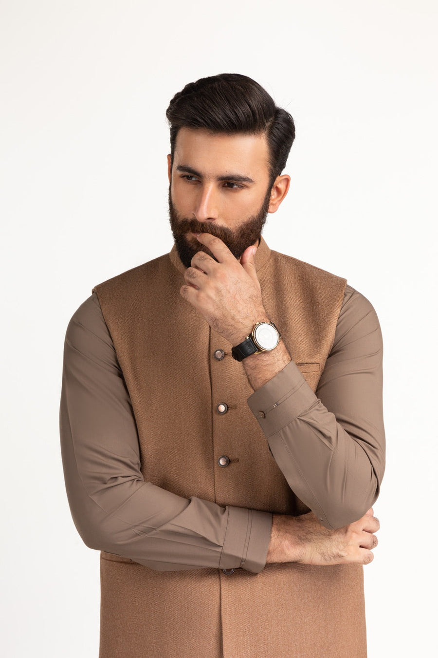 Chocolate Brown Silk Waistcoat | Grade A Mulberry