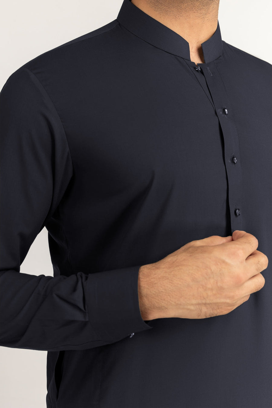 Caramel Cotton 2-Piece Kurta Set | Mandarin Collar