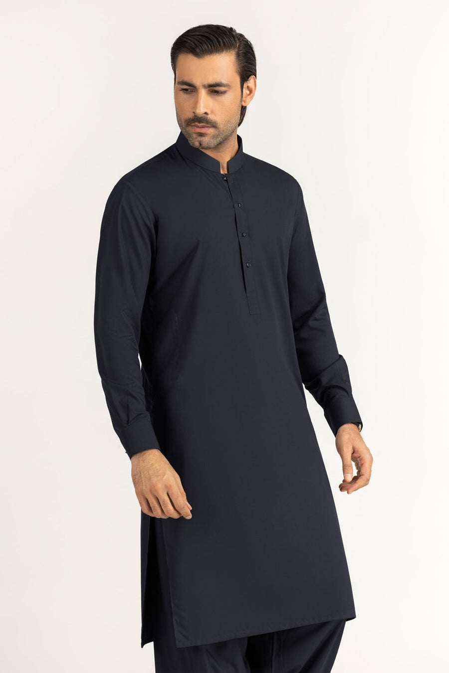 Caramel Cotton 2-Piece Kurta Set | Mandarin Collar