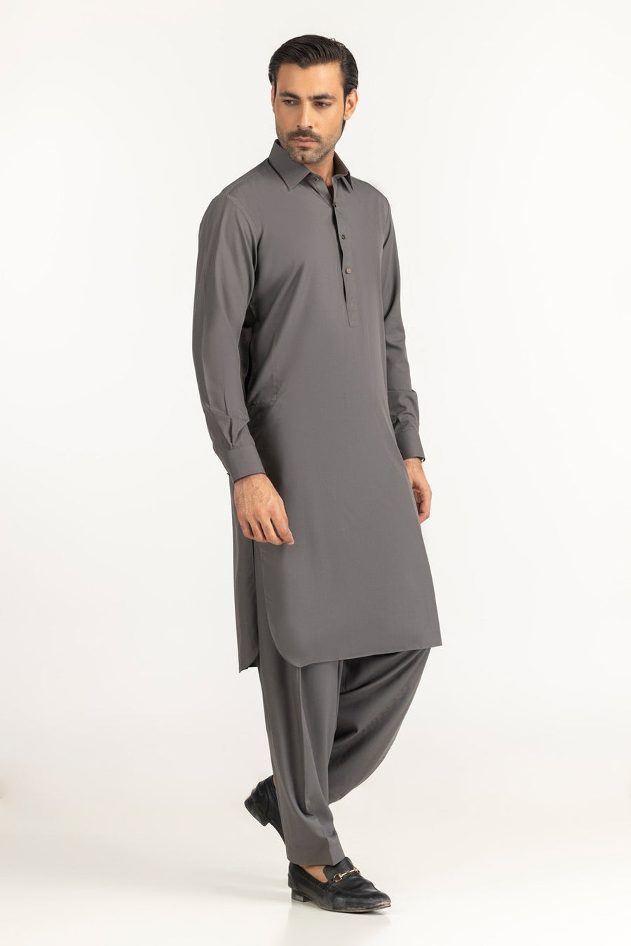 Caramel Cotton 2-Piece Kurta Set | Mandarin Collar