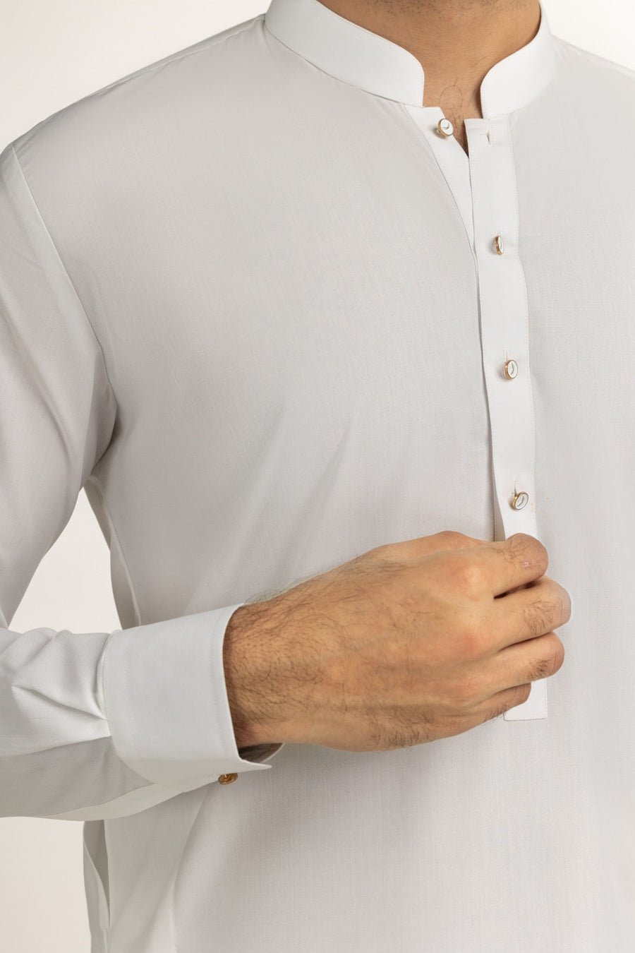 Caramel Cotton 2-Piece Kurta Set | Mandarin Collar