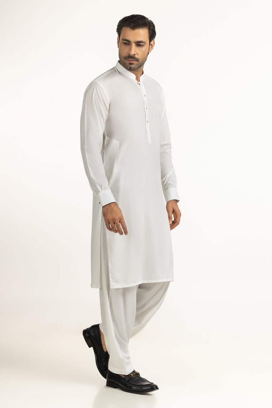 Caramel Cotton 2-Piece Kurta Set | Mandarin Collar