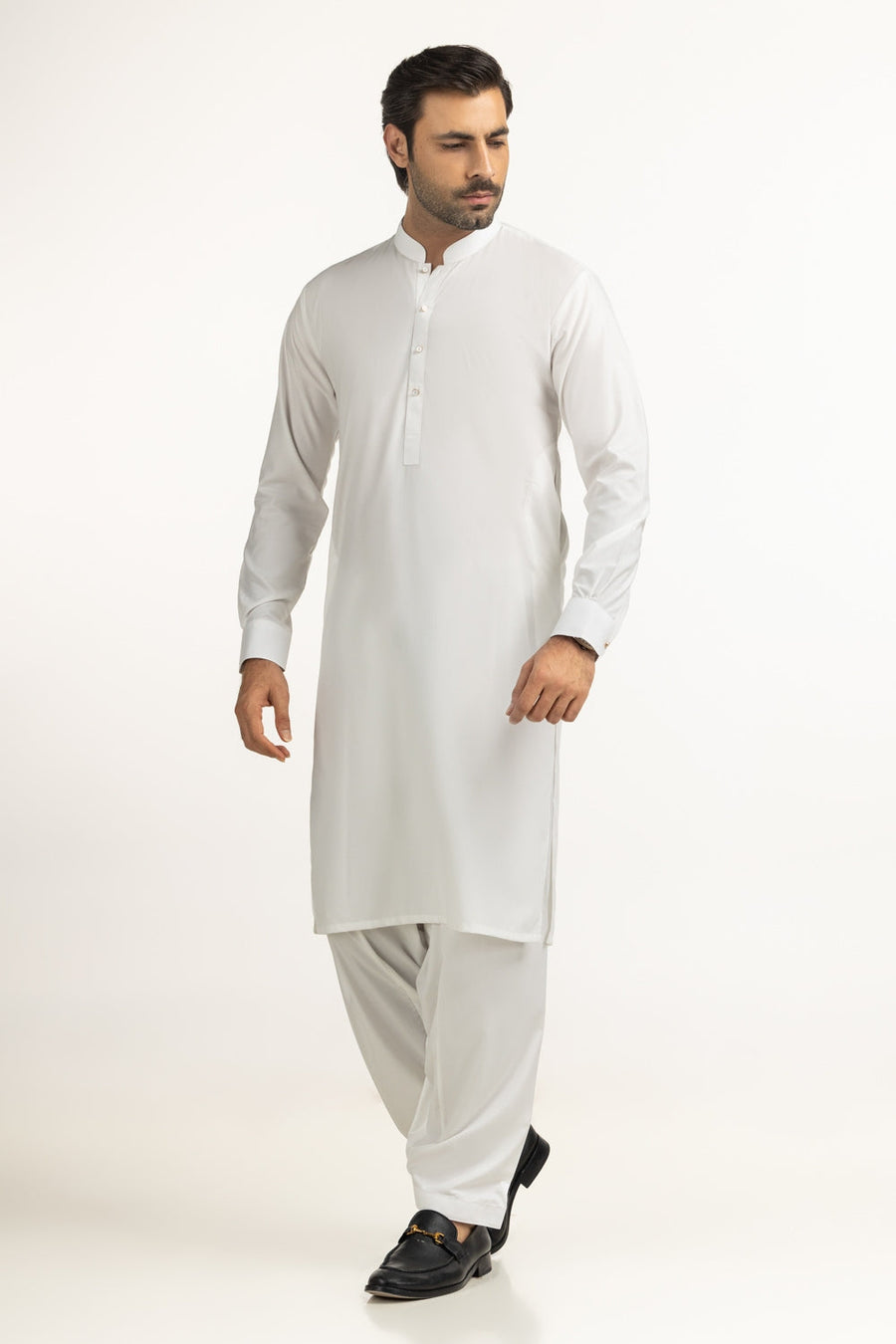 Caramel Cotton 2-Piece Kurta Set | Mandarin Collar