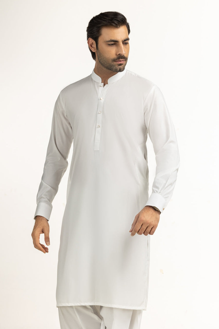 Caramel Cotton 2-Piece Kurta Set | Mandarin Collar