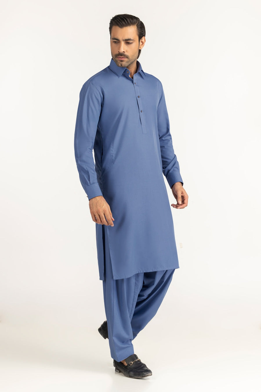 Caramel Cotton 2-Piece Kurta Set | Mandarin Collar