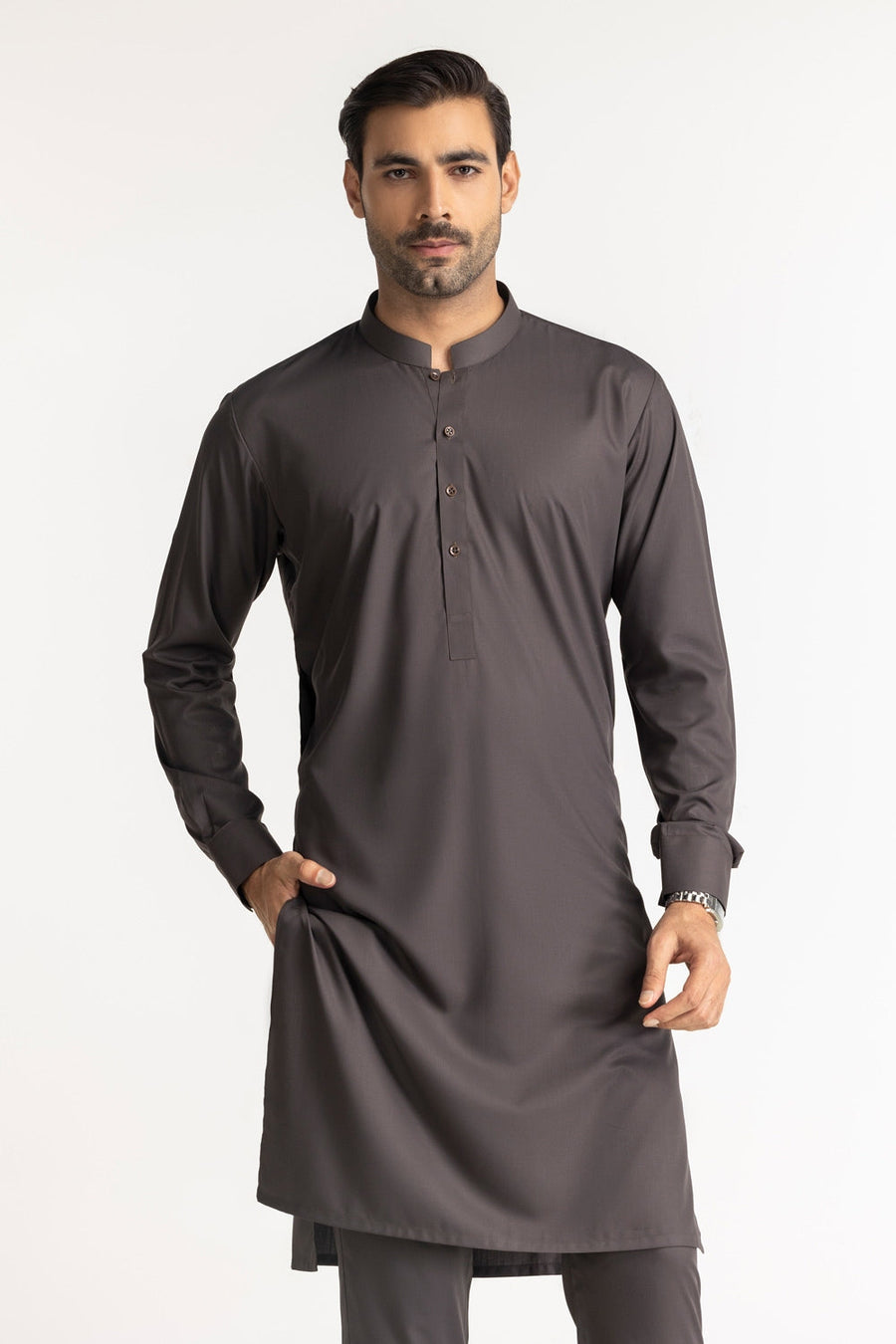 Ivory Cotton 2-Piece Men's Salwar Kameez | Relaxed Fit