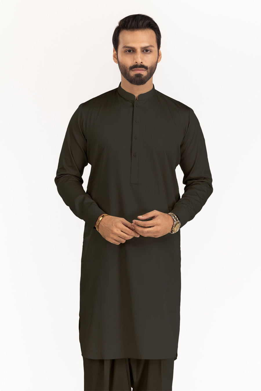 Ivory Cotton 2-Piece Men's Salwar Kameez | Relaxed Fit