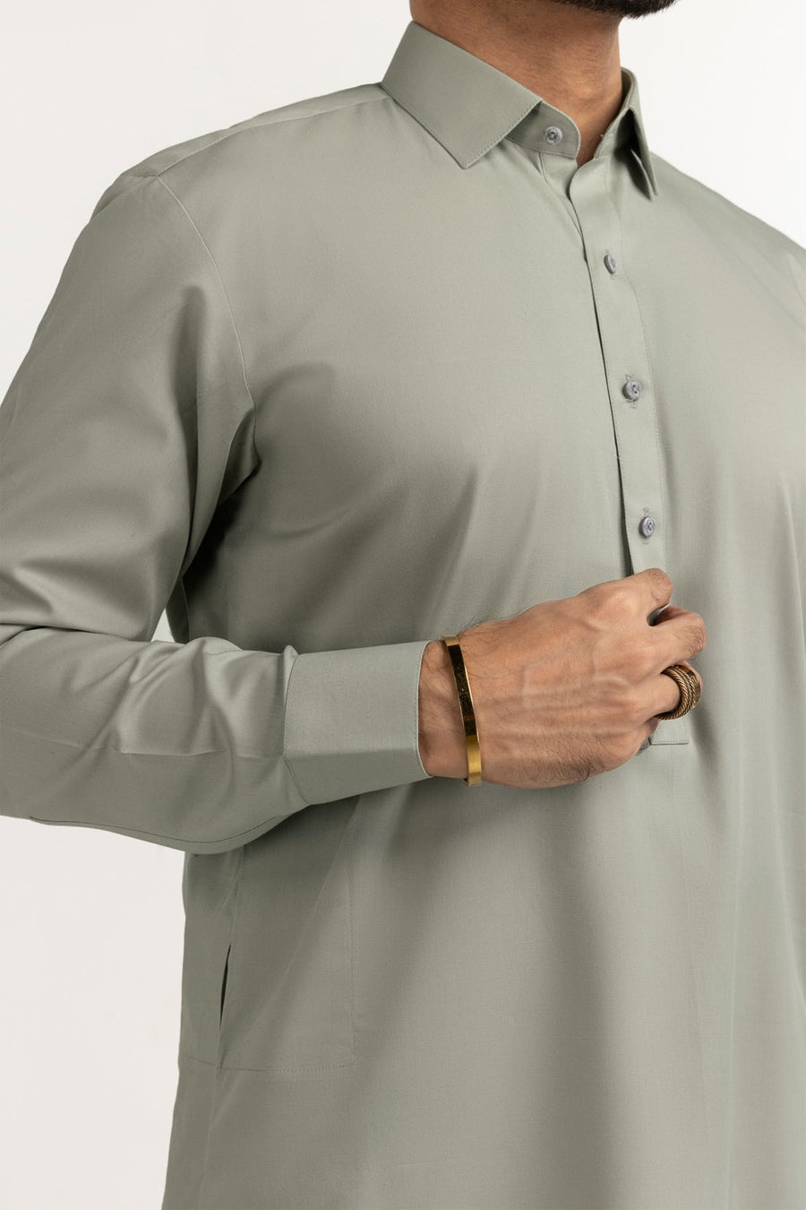 Ivory Cotton 2-Piece Men's Salwar Kameez | Relaxed Fit