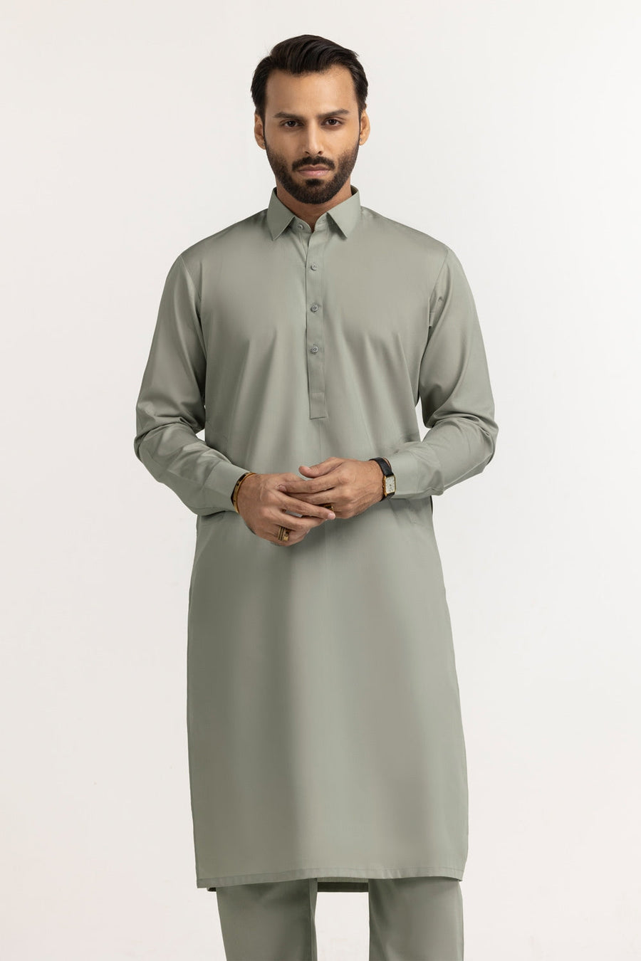 Ivory Cotton 2-Piece Men's Salwar Kameez | Relaxed Fit