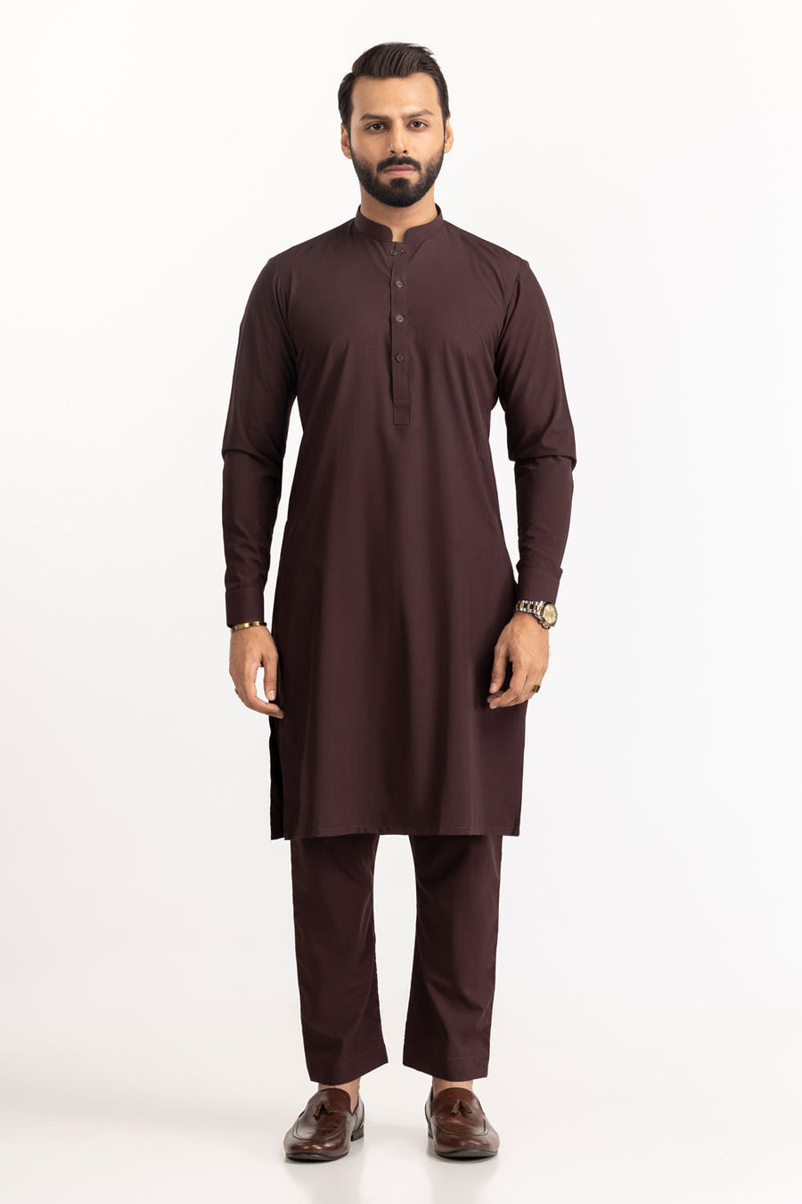 Ivory Cotton 2-Piece Men's Salwar Kameez | Relaxed Fit
