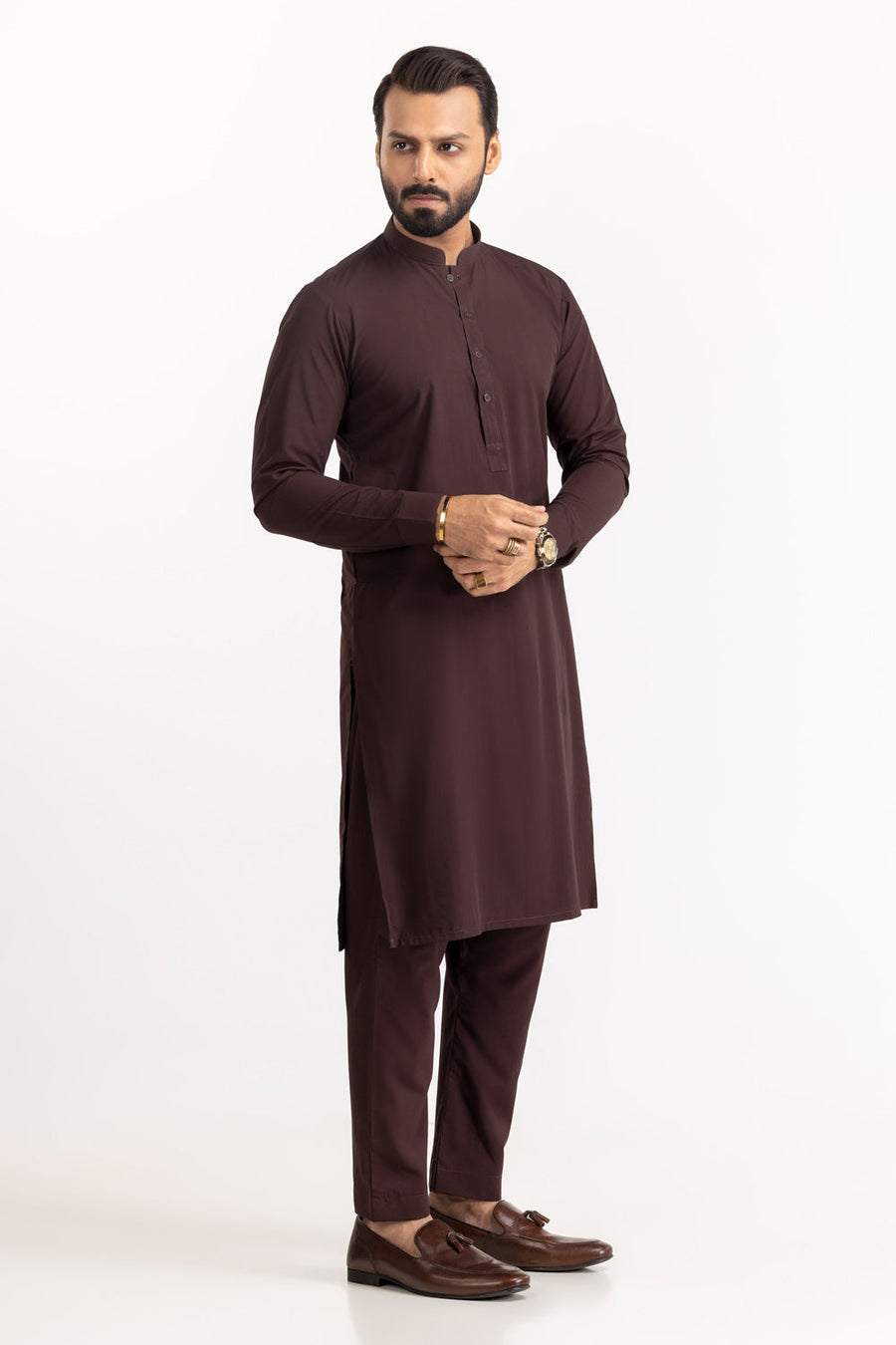 Ivory Cotton 2-Piece Men's Salwar Kameez | Relaxed Fit