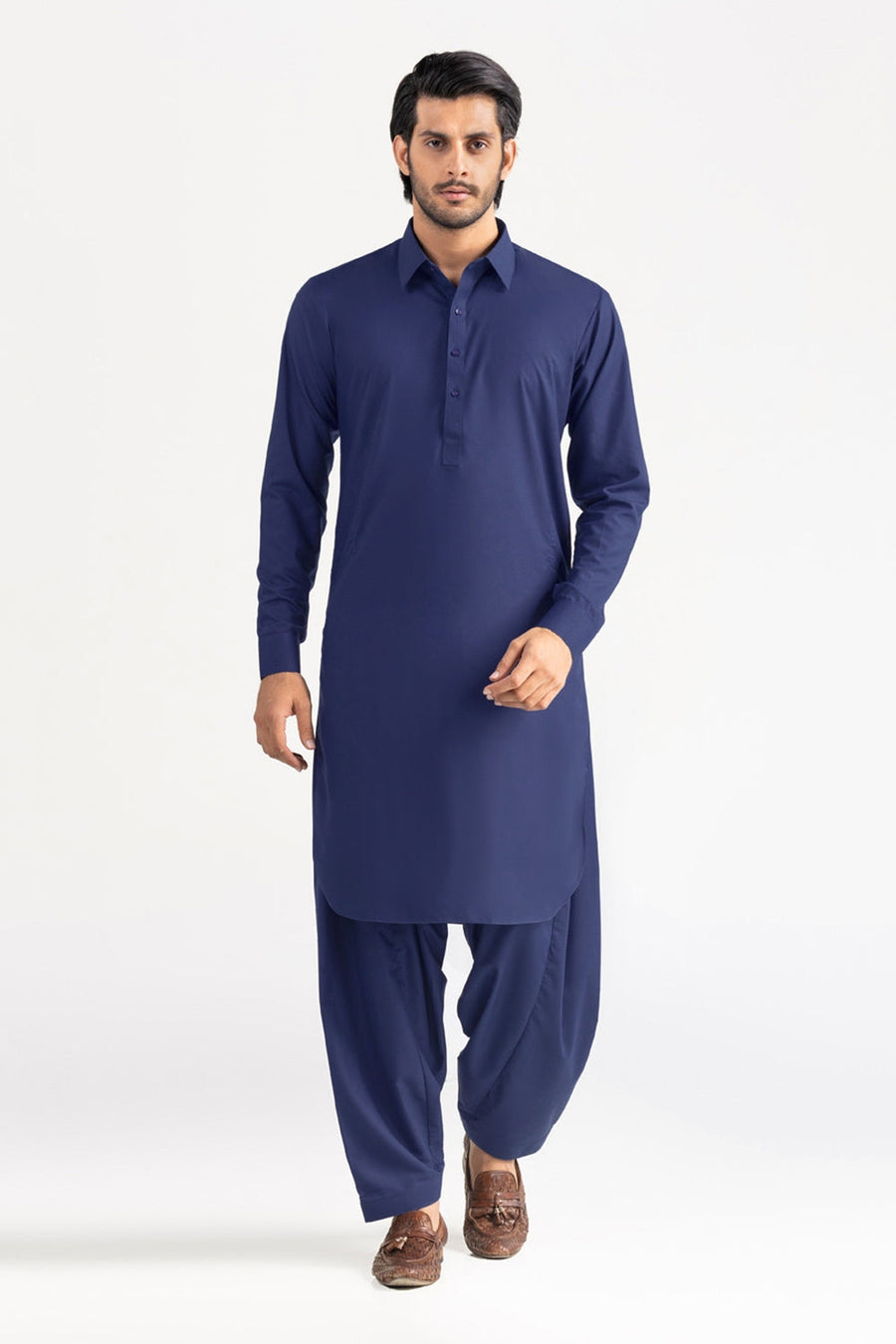 Off-White Silk Linen 2-Piece Men's Kurta | Mandarin Collar