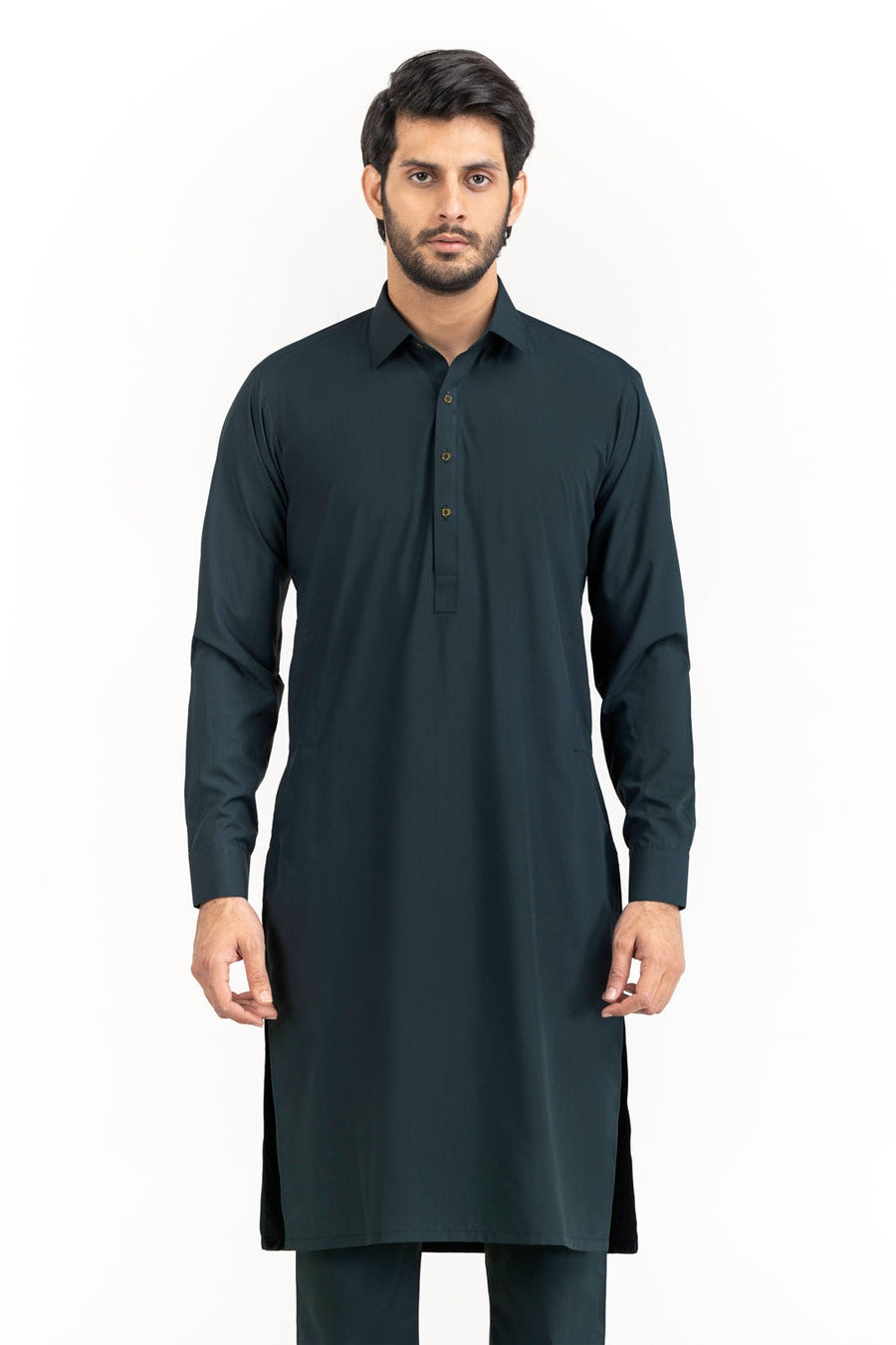 Off-White Silk Linen 2-Piece Men's Kurta | Mandarin Collar