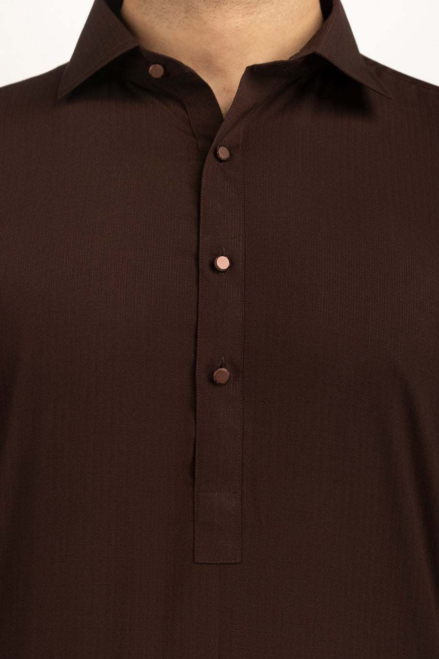 Slate Blue Cotton 2-Piece Kurta | Button-Front Collar
