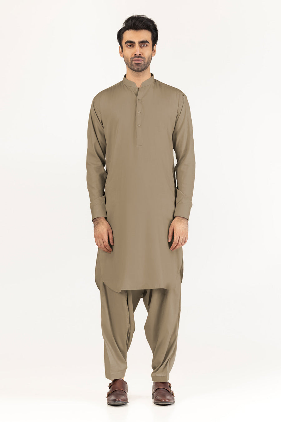 Off-White Cotton 2-Piece Men's Kurta | Classic Collar