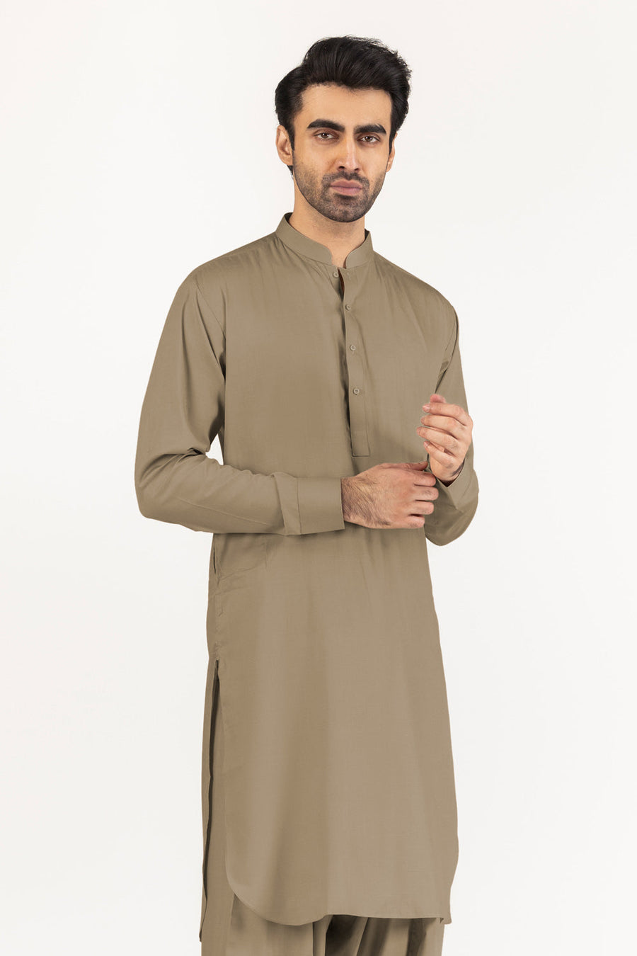 Off-White Cotton 2-Piece Men's Kurta | Classic Collar