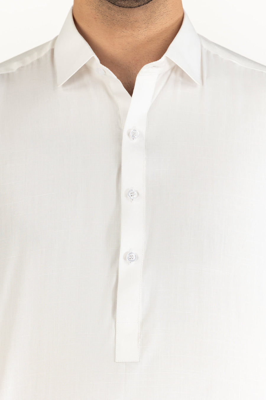 Off-White Cotton 2-Piece Men's Kurta | Classic Collar