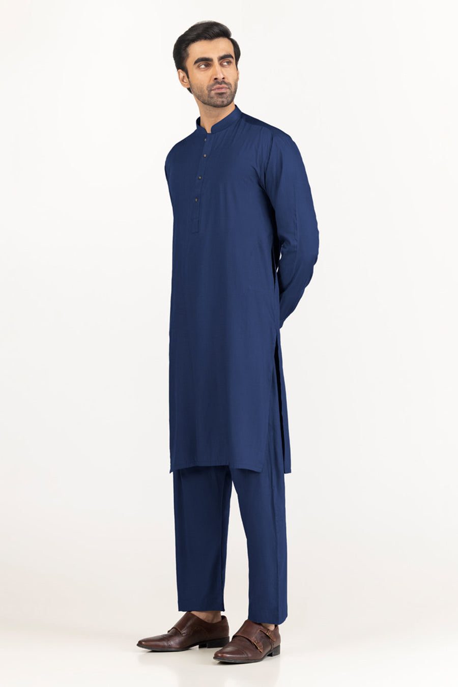 Off-White Cotton 2-Piece Men's Kurta | Classic Collar