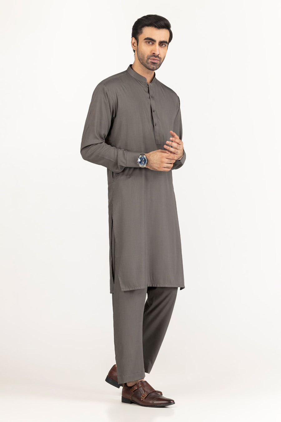Off-White Cotton 2-Piece Men's Kurta | Classic Collar