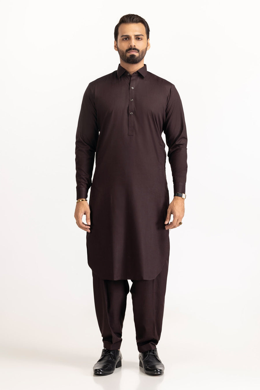 Ivory Cotton 2-Piece Kurta Set | Mandarin Collar