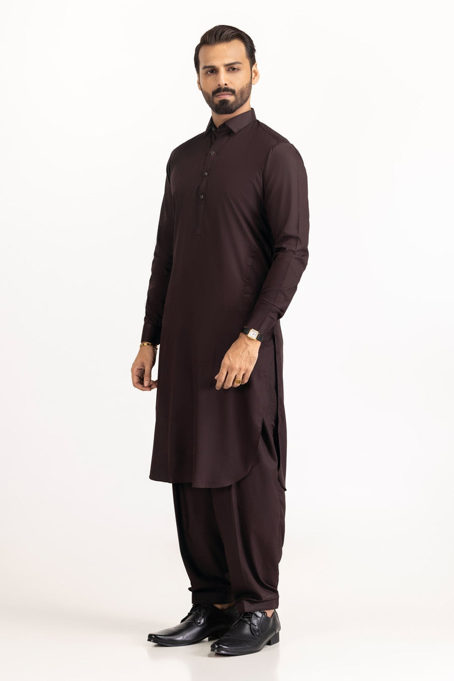 Ivory Cotton 2-Piece Kurta Set | Mandarin Collar