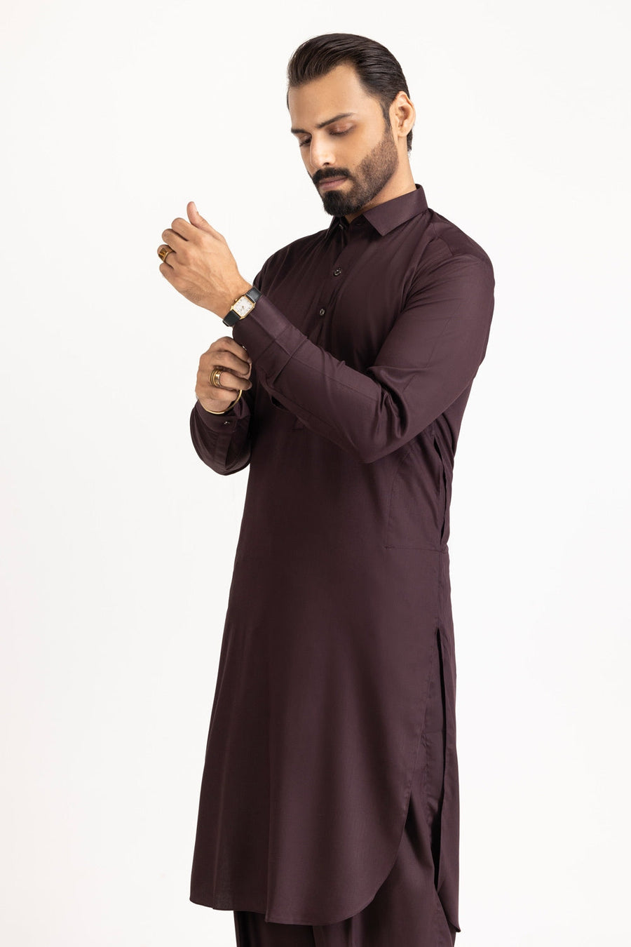 Ivory Cotton 2-Piece Kurta Set | Mandarin Collar