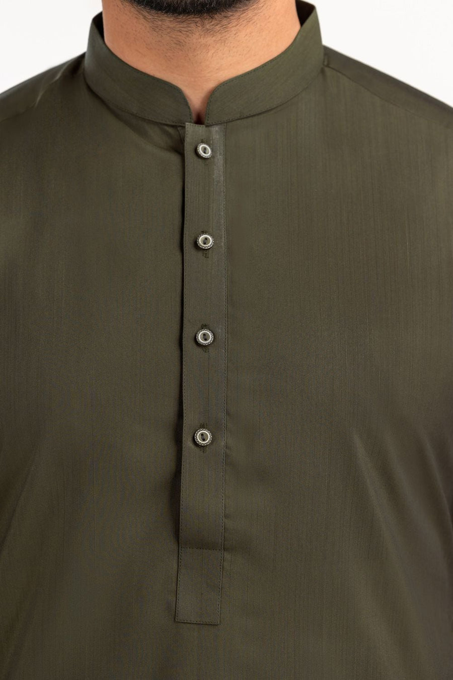 Ivory Cotton 2-Piece Kurta Set | Mandarin Collar