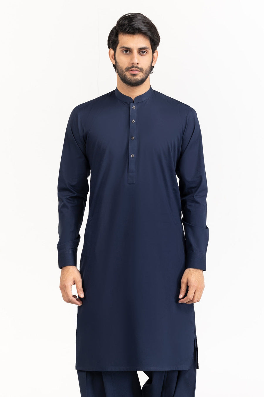 Ivory Cotton 2-Piece Kurta Set | Mandarin Collar