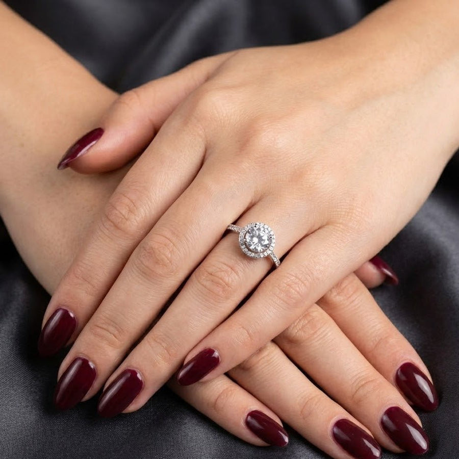 PLATINUM ROUND DIAMOND RING - Pehnaawaa