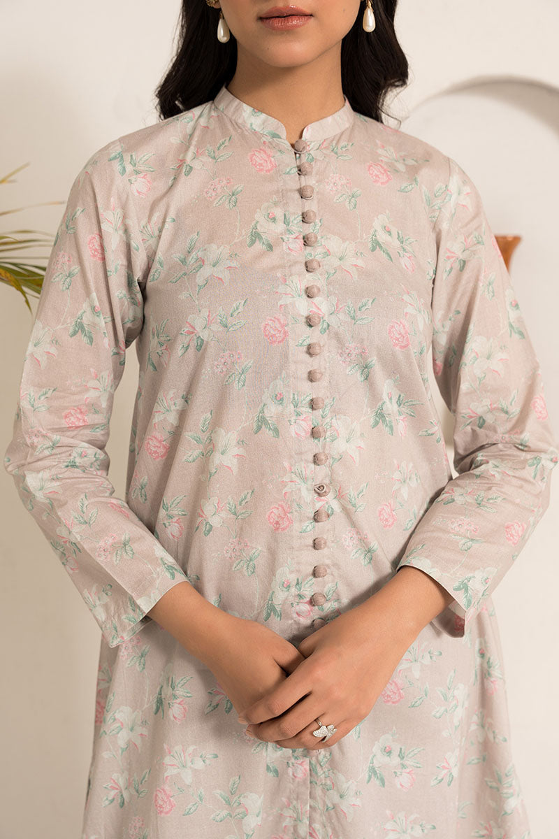 FLORAL ASH-2PC (SHIRT & TROUSER)