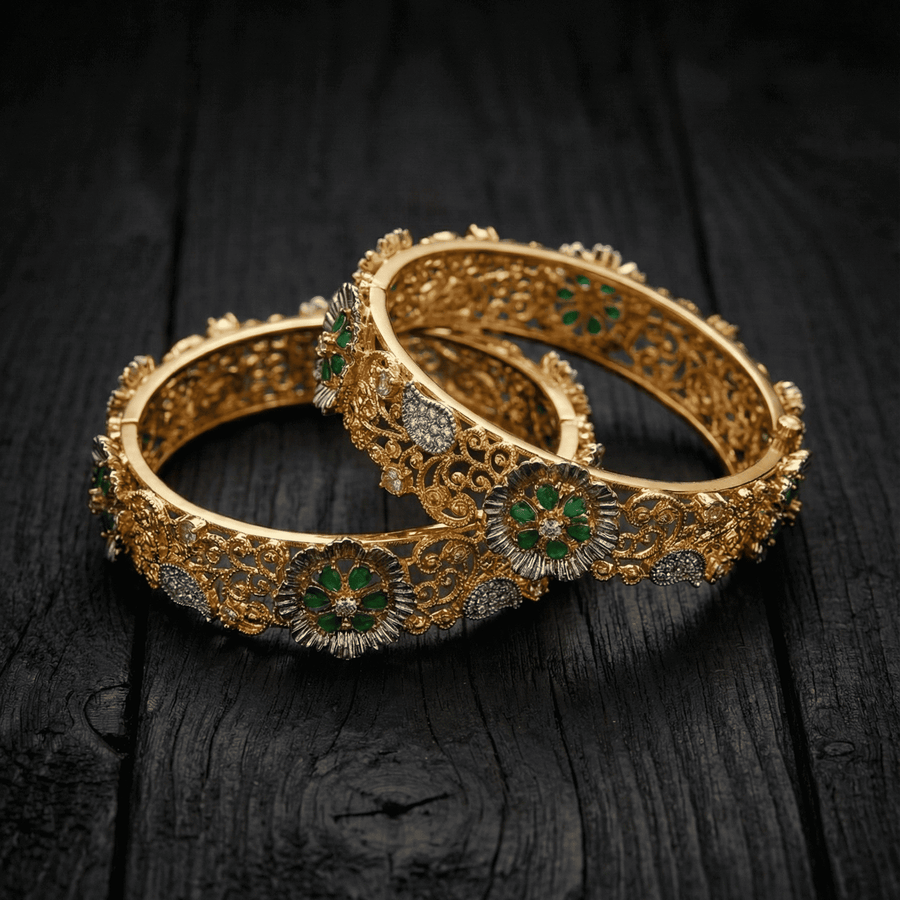 Royal Flora Gem Bangle - Pehnaawaa