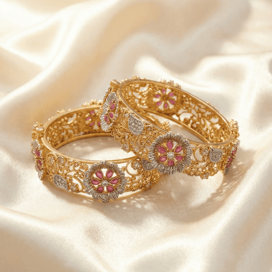 Royal Flora Gem Bangle - Pehnaawaa